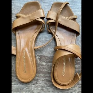 Italian tan leather sandals Gianvito Rossi